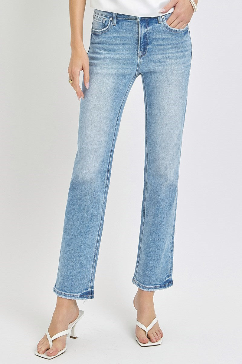 Risen Ankle Straight Relaxed Jeans