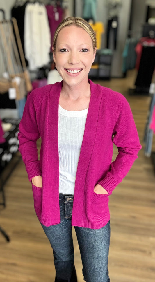 Zoe fuchsia cardigan