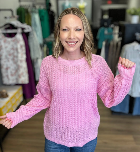 Brenna Pink Sweater