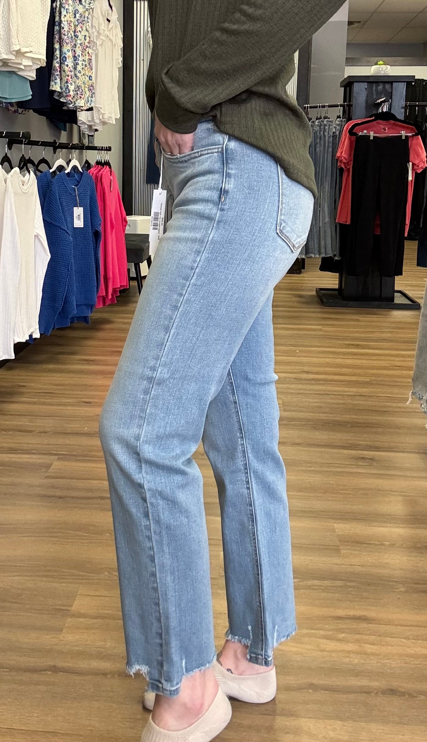 Kancan high rise straight jeans