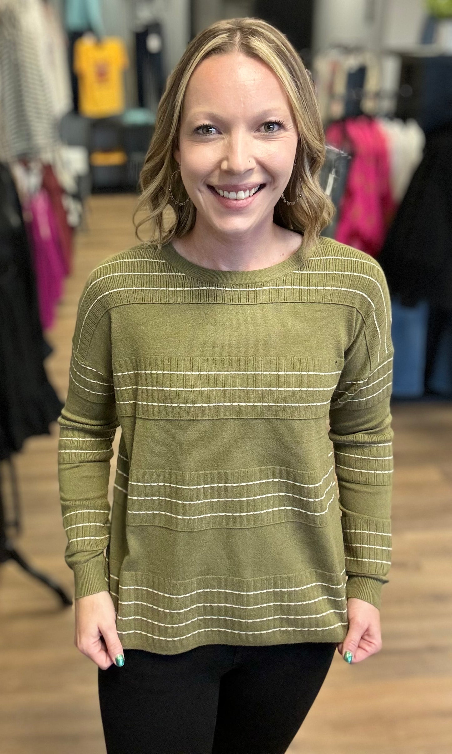 Avery Olive Sweater