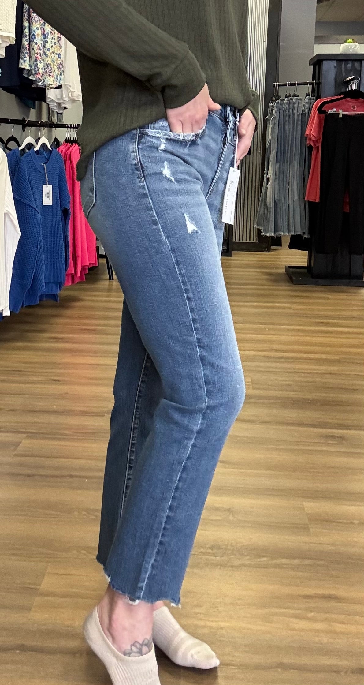 Kancan high rise slim straight jeans