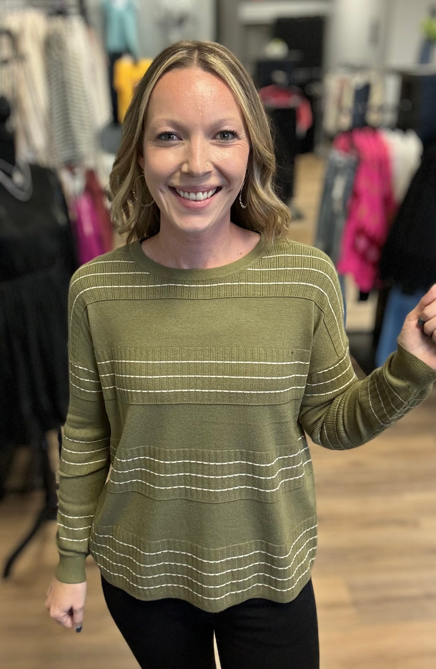 Avery Olive Sweater