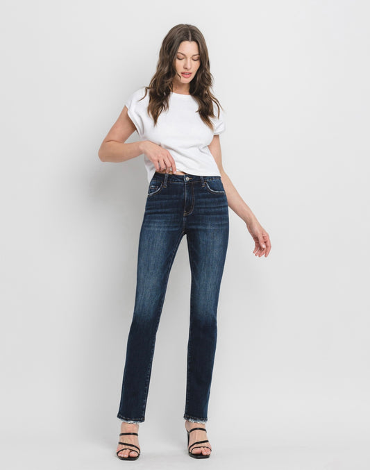 Lila High Rise Slim Straight Jeans