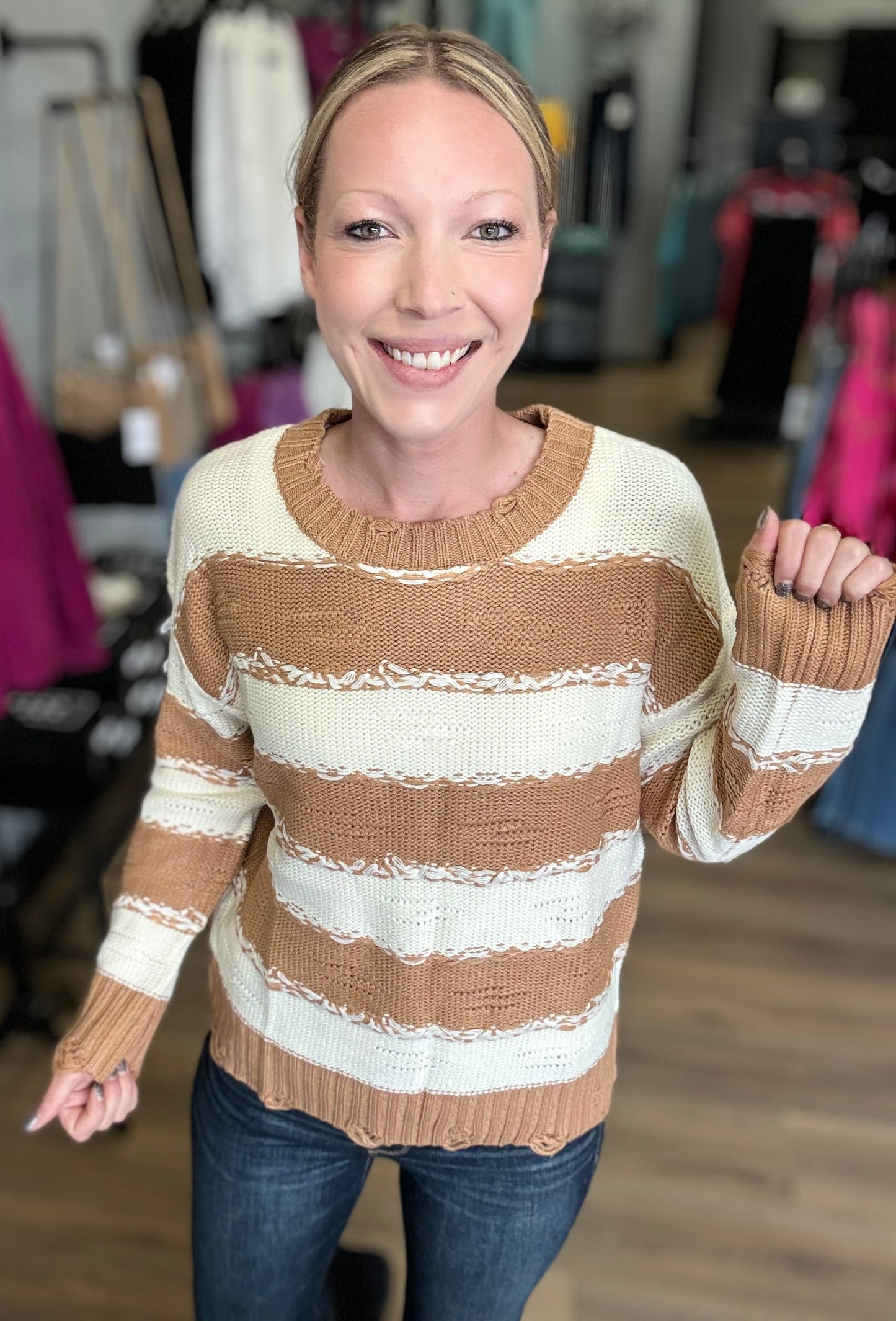 Becca distressed sweater