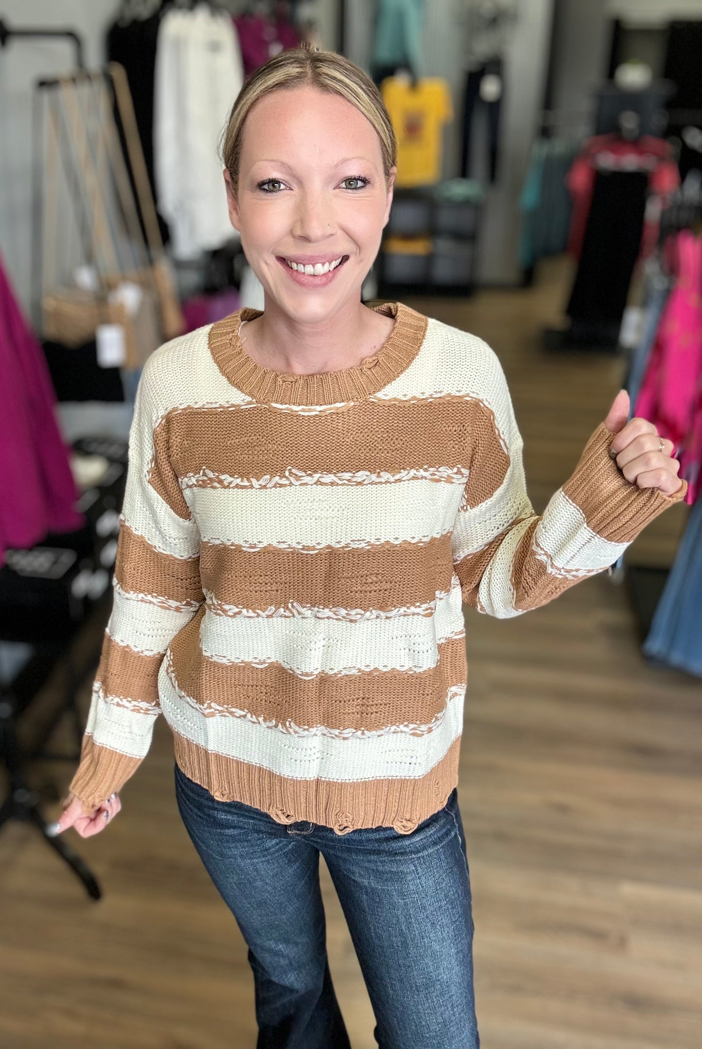 Becca distressed sweater