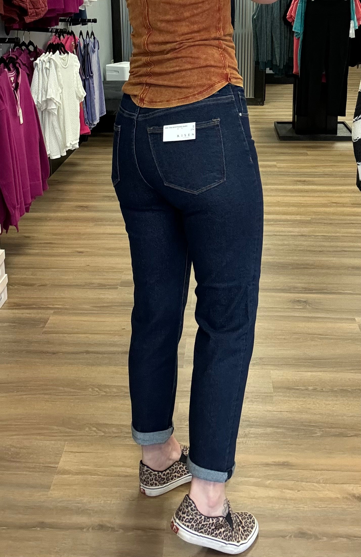 Risen mid rise boyfriend jeans