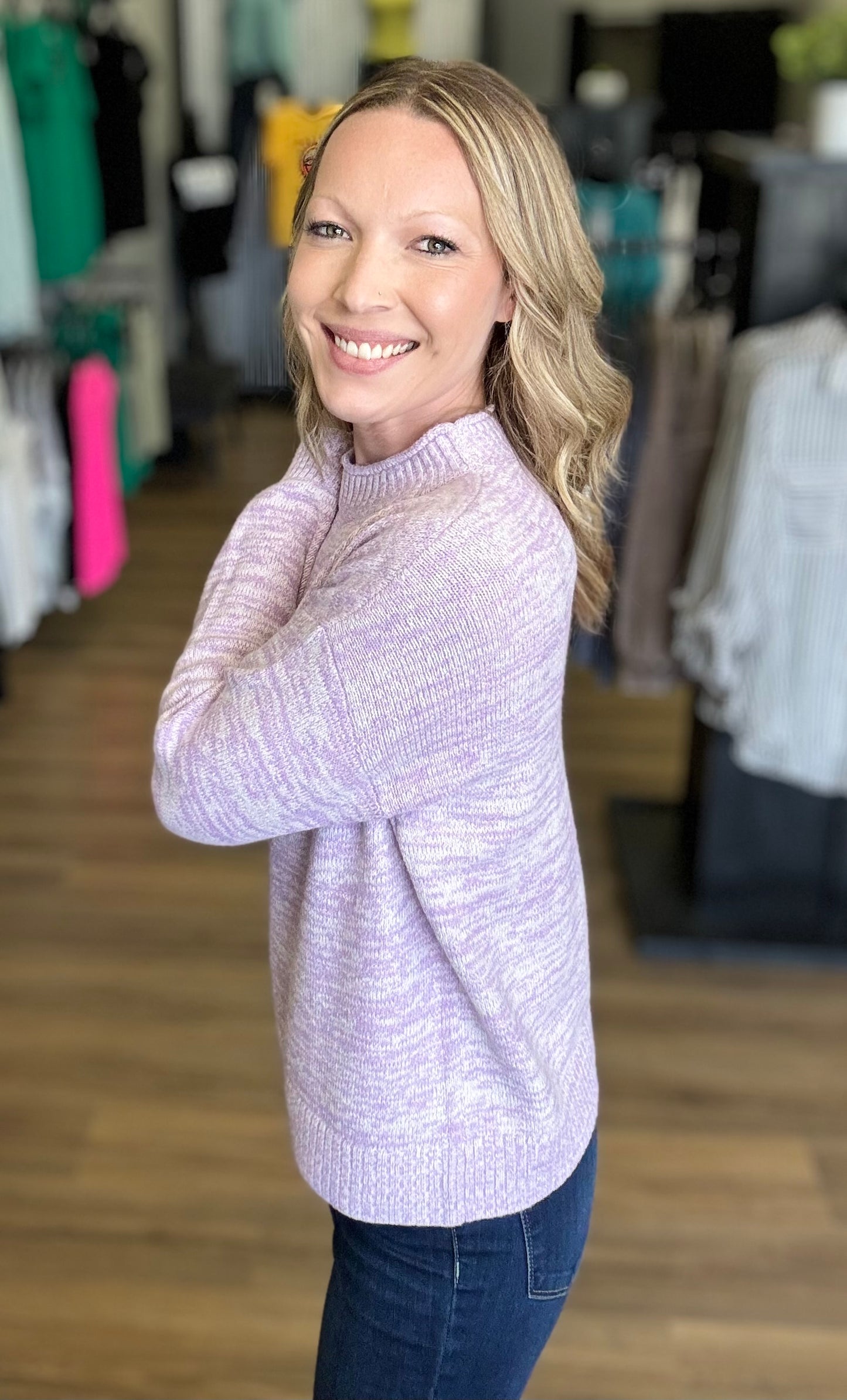 Daisy Lavender Sweater